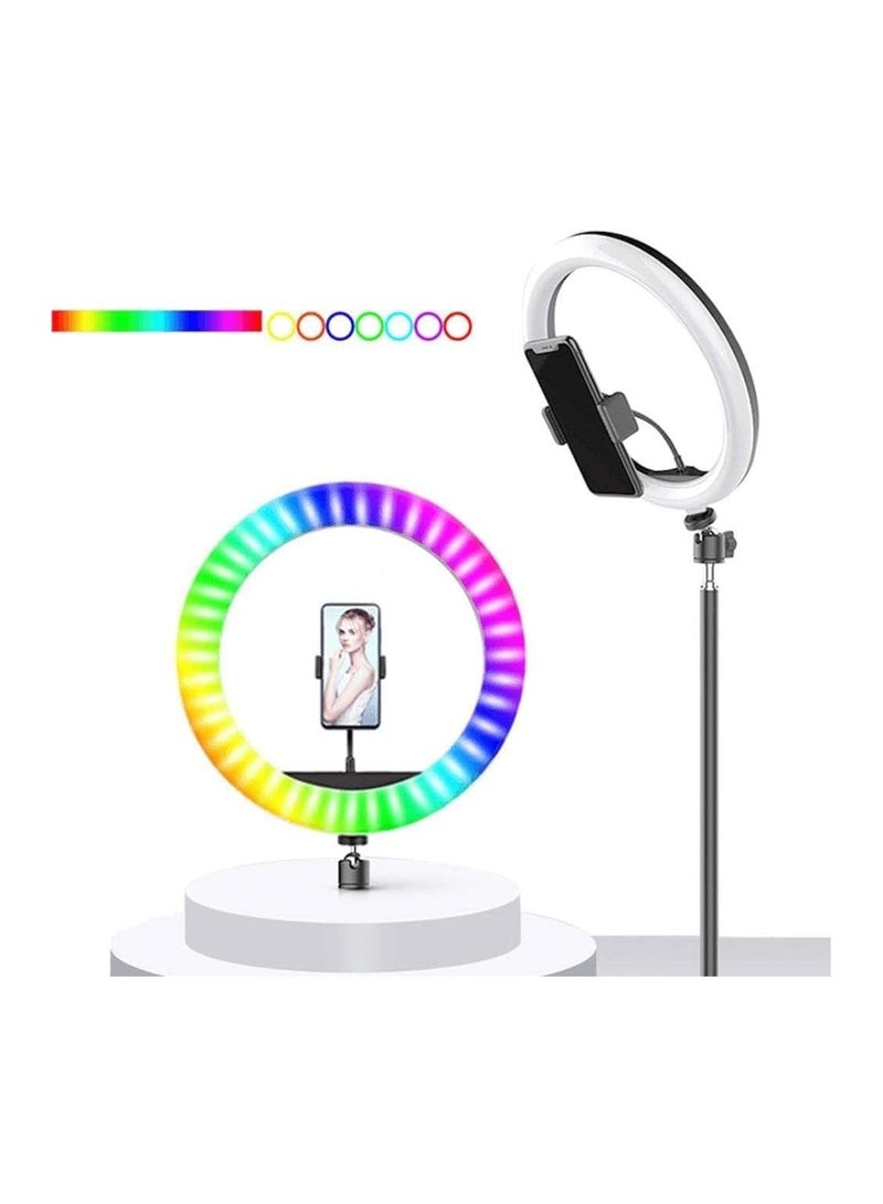 RGB LED Ring Light 25cm with Tripod Stand – Soft Lighting for TikTok, Live Streaming & Video Recording – Model MJ26.00 - Image 1