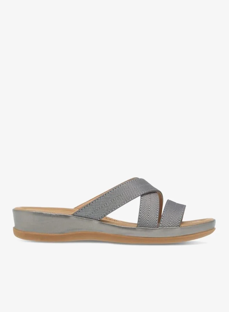 Womens Textured Slip-On Strappy Sandals Ramadan Collection