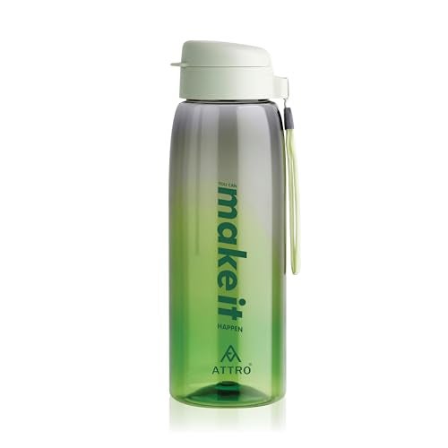 ATTRO Sip Star Plastic Water Bottle – 1000ml, Green, BPA Free, Leak-Proof, Durable Sports & Travel Bottle, Ideal for Gym, Office, School, Outdoor & Daily Use - Image 1