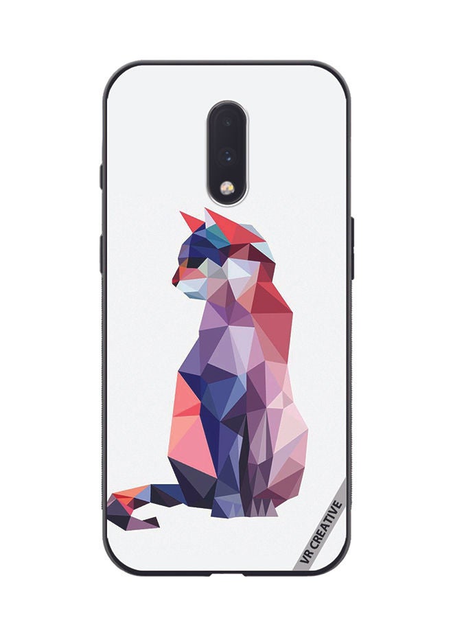 Protective Case Cover For OnePlus 7 Cat Design Multicolour