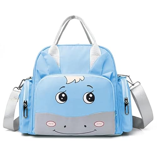Winnies Diaper Tote Cum Backpack Maternity Bag for Moms | Stylish Lightweight Mother Bags with Zipper Closure & Adjustable Shoulder Strap | Baby Travel Organiser (Blue) - Image 1
