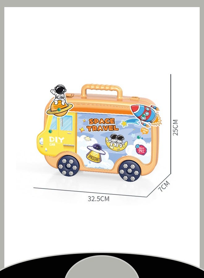 Building Toys with Screwdriver Educational Children's Tool Set 225pcs, 3D Mosaic Puzzle Toys for Children of All Ages Assembling Toolbox Toys Improve Hands-on Skills（Space Version） - Image 2