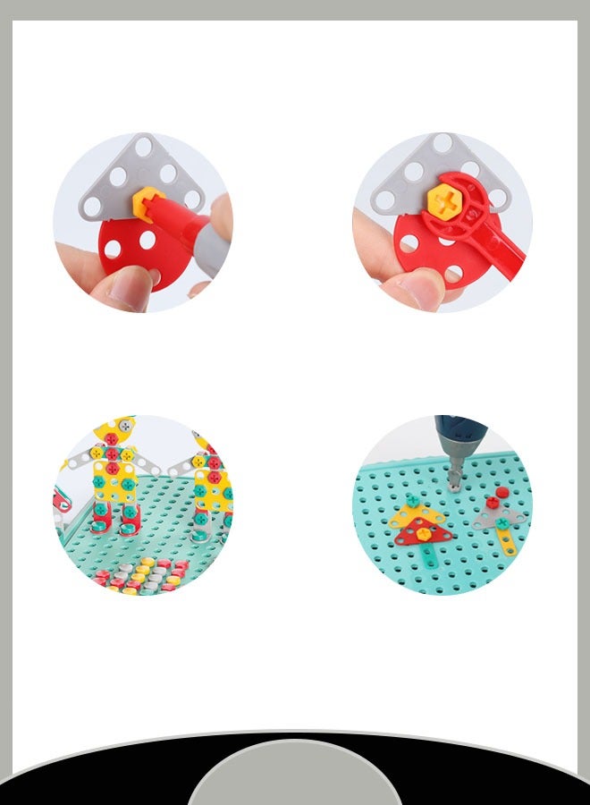 Building Toys with Screwdriver Educational Children's Tool Set 225pcs, 3D Mosaic Puzzle Toys for Children of All Ages Assembling Toolbox Toys Improve Hands-on Skills（Space Version） - Image 4