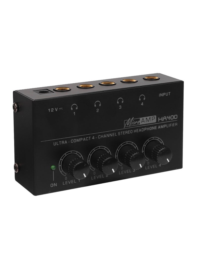 4 Channels Mini or Stereo Headphone Amplifier HA400 Ultra-Compact Audio Amplifier  - Image 3