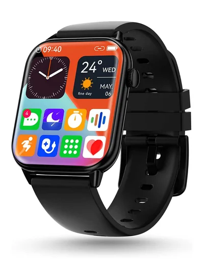 Pebble Pebble Orion Max 1.91" High Resolution Curved Display with Ultra-Thin Dial and Bluetooth Calling - Jet Black (Multi Color)