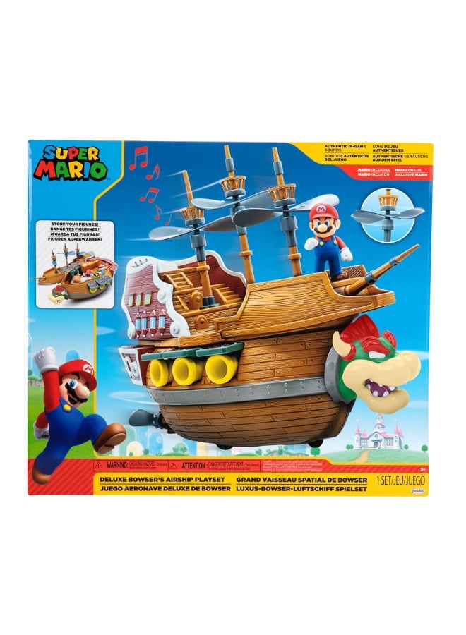 Super Mario Deluxe Bowser's Airship Playset - Image 1