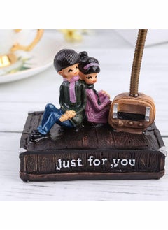 SYOSI Bedroom Couple Night Light, "JUST FOR YOU" Desktop Light Ornament, Creative Pastoral Tree Stump Resin Decoration Cute Table Lamp, 9 * 6.5 * 20cm Night Light Birthday Gift for Women Girls  - Image 5