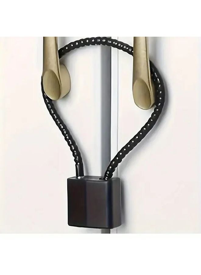 Red Heavy Duty Steel Cable Lock 3.35in Anti Theft Security For Cabinet Drawer Gate - Image 3