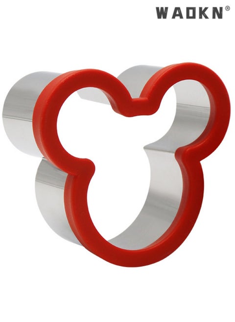Stainless Steel Sandwiches Cutter, Mickey Mouse Face Shape Cookie Cutter, Food Grade Stainless Steel Biscuit Mold Cookie Cutter for Kids Suitable for Cakes and Cookie