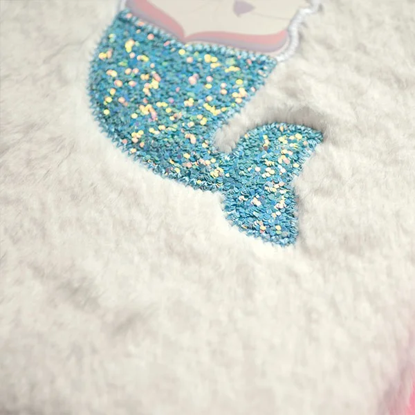 Kagito Mermaid Plush Striped Notebook A5
