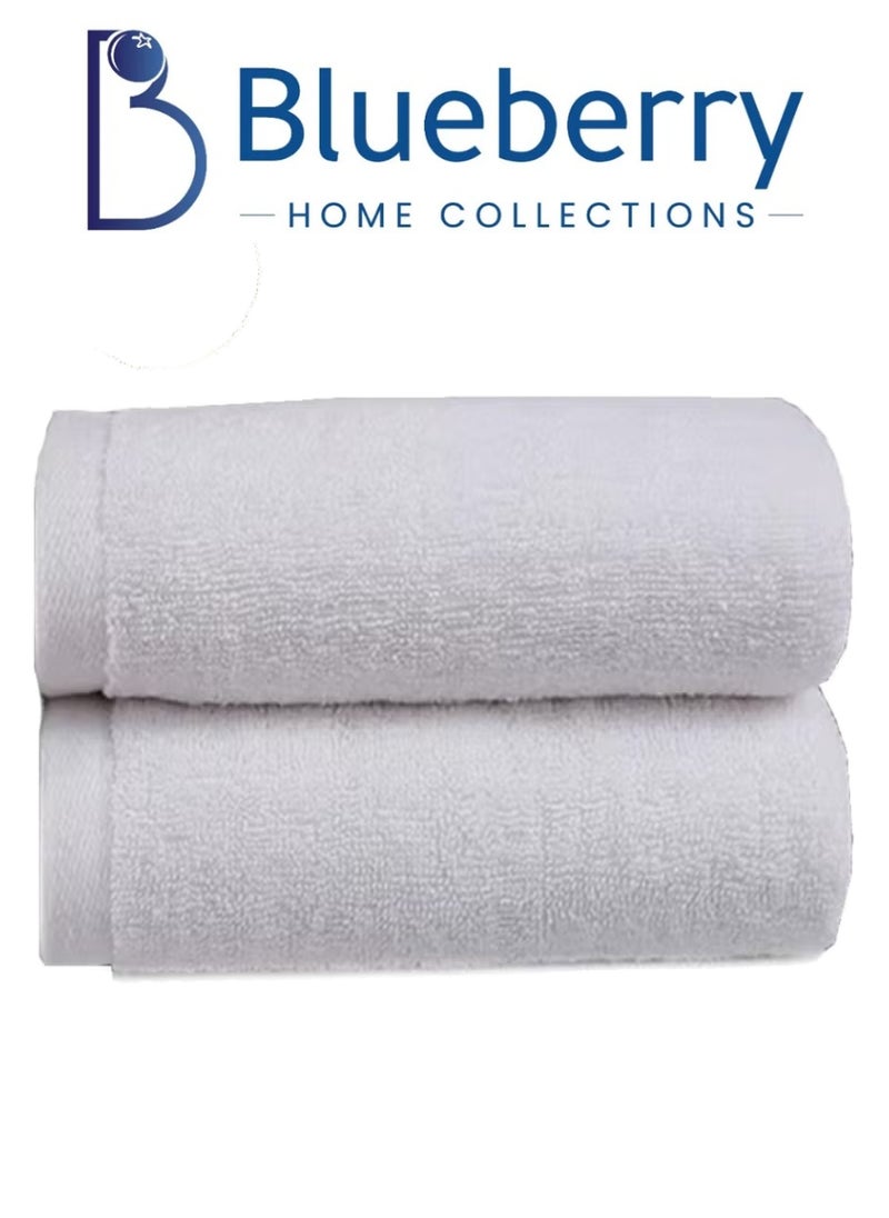 Blueberry Pack of 2 - Bath Towel - 100% Cotton 600 GSM Over Sized (76x152cm), Highly Absorbent Bath Sheet For Pool, Beach, Fitness, Sports, Yoga -White - Image 1
