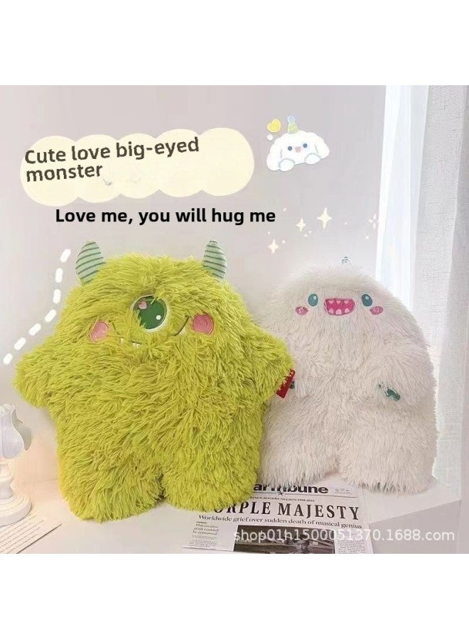 Plush Little Monster Internet Celebrity Ins Style Doll Cartoon Big Eyes Long Hair Strange Toy Little Red Riding Book Same Style Pillow-Specifications:Purple-Color:45cm