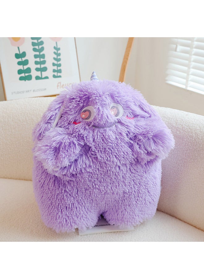 Plush Little Monster Internet Celebrity Ins Style Doll Cartoon Big Eyes Long Hair Strange Toy Little Red Riding Book Same Style Pillow-Specifications:Purple-Color:45cm