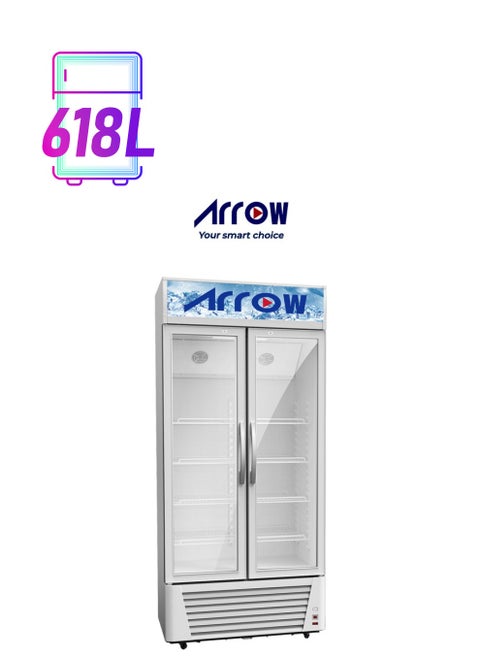 618L Display Refrigerator, 21.8 Cubic Feet, Manual Defrost, Mechanical Control, 4 Wire Shelves, Inner Light, White Interior, Max Noise Level 42dB | Model Name: RO-650SCK