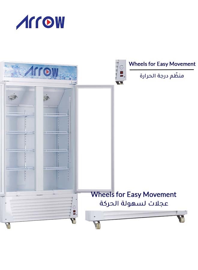 Arrow 618L Display Refrigerator, 21.8 Cubic Feet, Manual Defrost, Mechanical Control, 4 Wire Shelves, Inner Light, White Interior, Max Noise Level 42dB | Model Name: RO-650SCK - Image 3