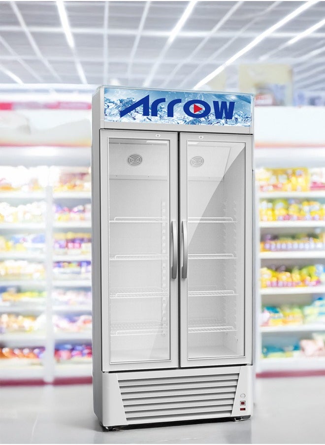 Arrow 618L Showcase Refrigerator, 21.8 Cubic Feet, Manual Defrost, Mechanical Control, 4 Wire Shelves, Inner Light, White Interior, Max Noise Level 42dB | Model Name: RO-650SCK  - Image 3