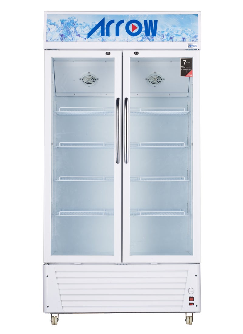Arrow 618L Showcase Refrigerator, 21.8 Cubic Feet, Manual Defrost, Mechanical Control, 4 Wire Shelves, Inner Light, White Interior, Max Noise Level 42dB | Model Name: RO-650SCK  - Image 2
