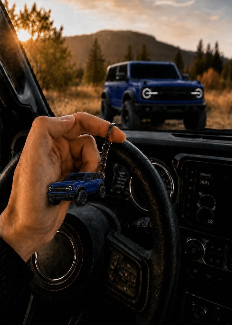 FOUR WHEEL BEAST Bronco Keychain Accessories 4 door key chain Fob Cover Cool Mods compatible with Ford Bronco 2021 2022 2023 - Image 5