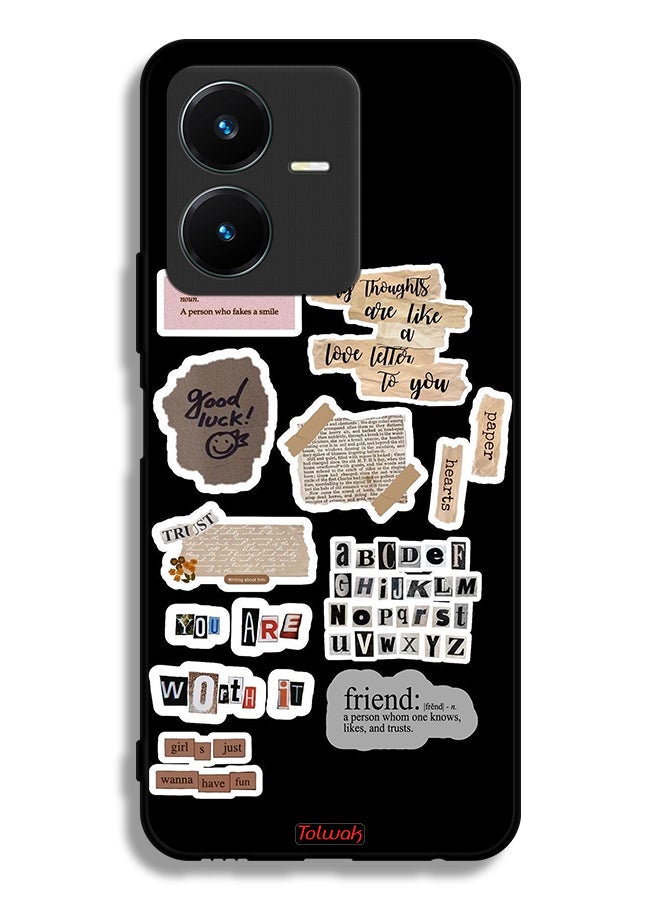 Tolwak Vivo Y22s Protective Case Cover Good Luck Quotes Stickers - Image 1
