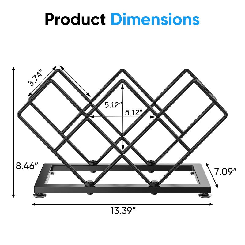 POKIPO Countertop Wine Rack - 7 Bottles Metal Small Wine Rack Wine Bottle Holder Storage Space Saving for Home Kitchen Bar Tableop Cabinet Pantry - Image 4
