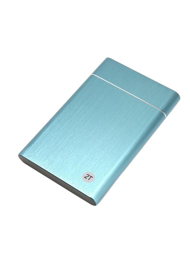 Thoraya 2.5 Inch Portable Metal External Hard Drive USB3.0 High Speed Read and Write Ultra-thin External Hard Drive for PC/Mac/Laptop/PS5/Xbox One Blue 2TB  - Image 2