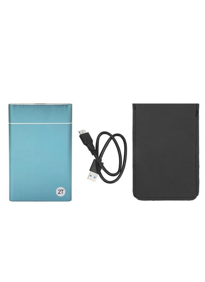 Thoraya 2.5 Inch Portable Metal External Hard Drive USB3.0 High Speed Read and Write Ultra-thin External Hard Drive for PC/Mac/Laptop/PS5/Xbox One Blue 2TB  - Image 1