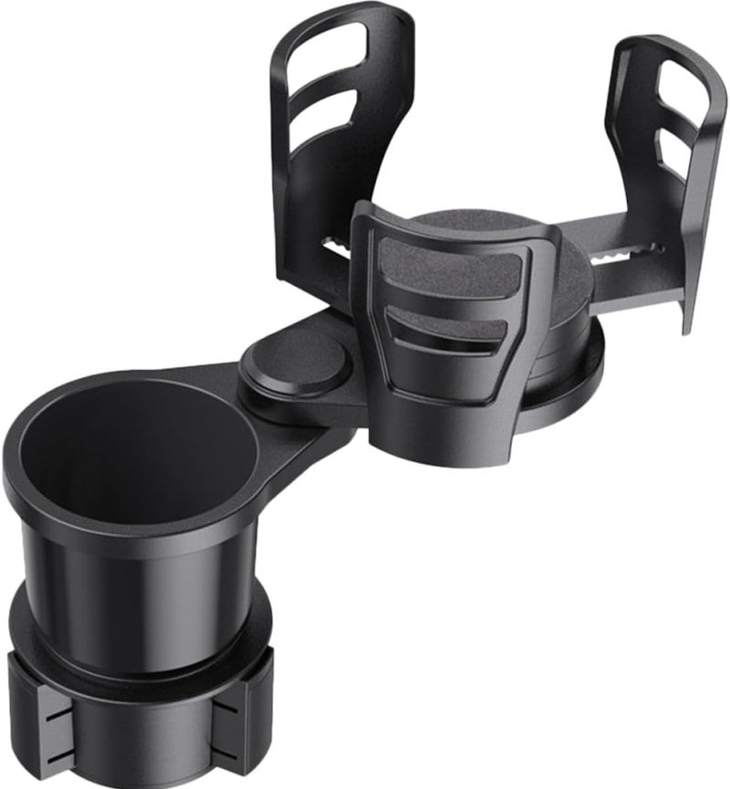 Car Cup Holder Expander Dual Slot Multifunctional Vehicle Mounted Drink Holder with Storage Box Compatible for Travel and Daily Use - Image 1