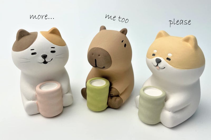 Terra Distribution Stone Diffuser Tea-Drinking Animals [ Designed in Japan] Non Electric Passive Diffuser for Essential Oil and Aromatherapy (Ceramic/Clay) (Tea-Drinking Capybara) - Image 4