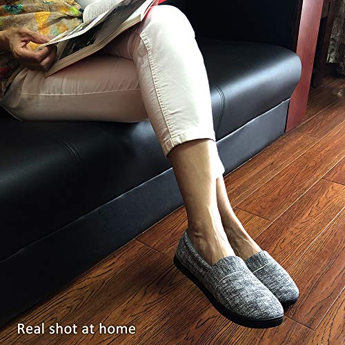 Urbancolor Women Washable Closed Back Indoor Slippers Anti-Slip House Slipper Breathable Home Shoes (Dark Grey, Numeric_9_Point_5) - Image 2