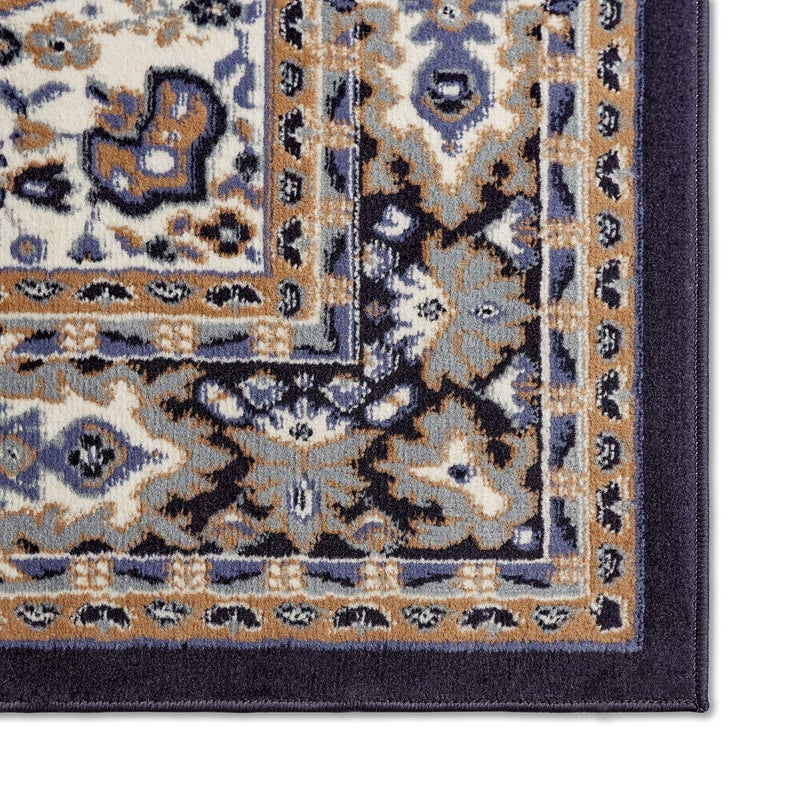 Home Dynamix Premium Sakarya Traditional Medallion Border Area Rug, Navy Blue/Brown, 7'8"x10'7" Rectangle - Image 4