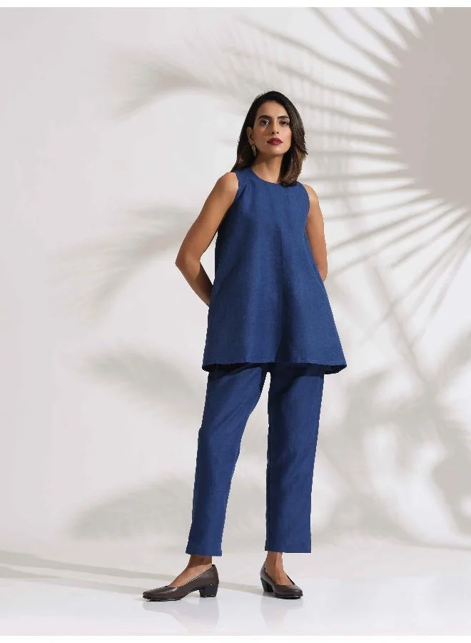 ترو برونز trueBrowns Blue Slub Co-ord Set