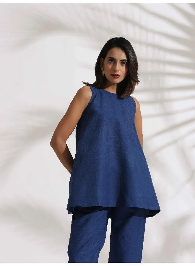 ترو برونز trueBrowns Blue Slub Co-ord Set