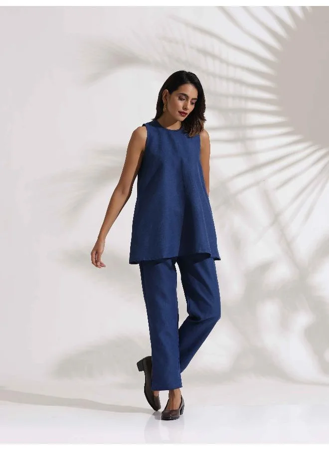 ترو برونز trueBrowns Blue Slub Co-ord Set