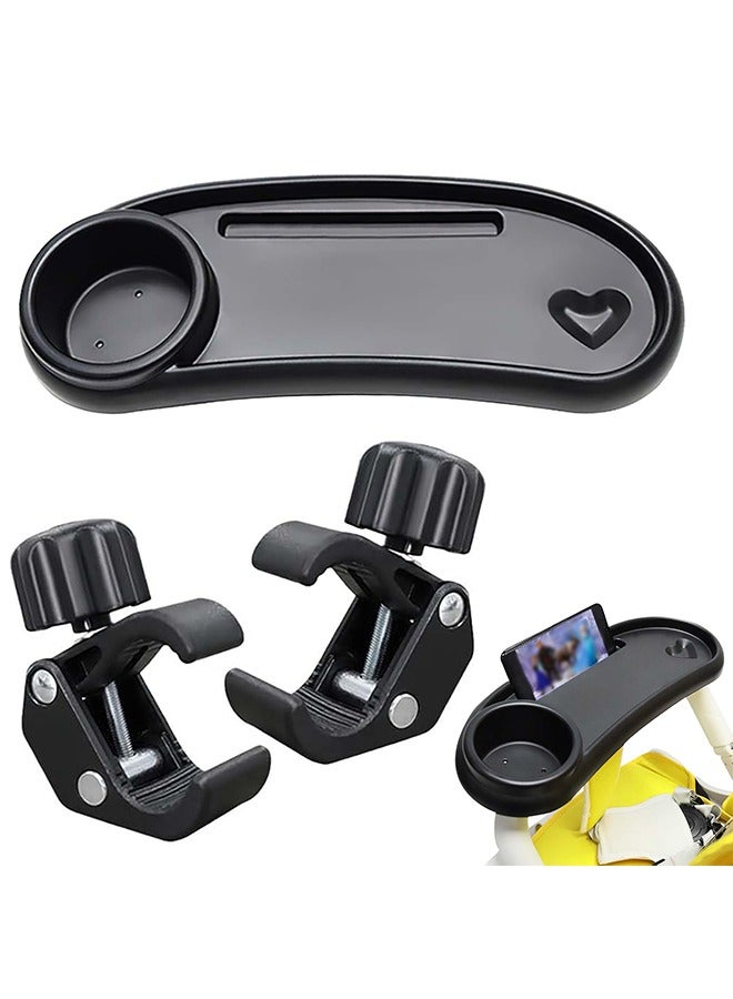 Universal baby stroller trays, baby stroller snack trays, universal baby stroller trays and beverage racks, baby stroller accessories, suitable for water bottles, food, mobile phones. - Image 2