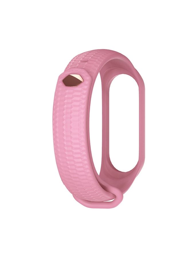 Replacement Strap For Xiaomi Mi Band 3 / 4 Mijobs Honeycomb Textured Silicone Watch Band, Aurora Positive Buckle Lotus Root Powder 