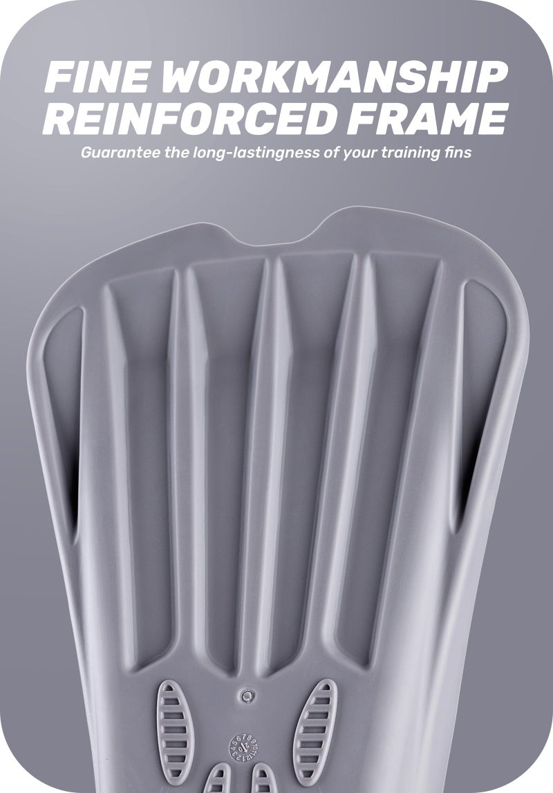 CAPAS Swim Training Fins Comfortable Silicone Lap Swimming Short Blade Floating Flippers with Mesh Bag for Adult Men Women Build Leg Strength - Image 4