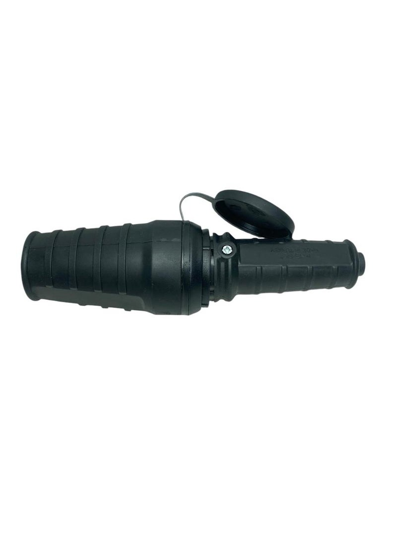 NE-AD A set of male and female plugs, Turkish-made, 16 amps, waterproof, black, made of water-resistant rubber, can withstand all medium loads such as (fan, stove, charger, computer, TV, heater, heater, microwave, water refrigerator:....)  - Image 2