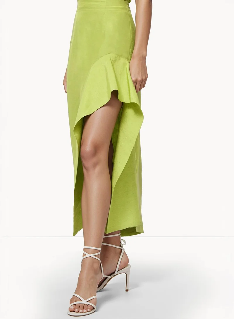 فرنش كونكشن Islay Linen Midi Skirt