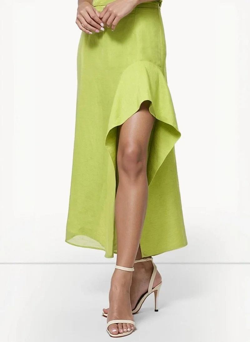 فرنش كونكشن Islay Linen Midi Skirt