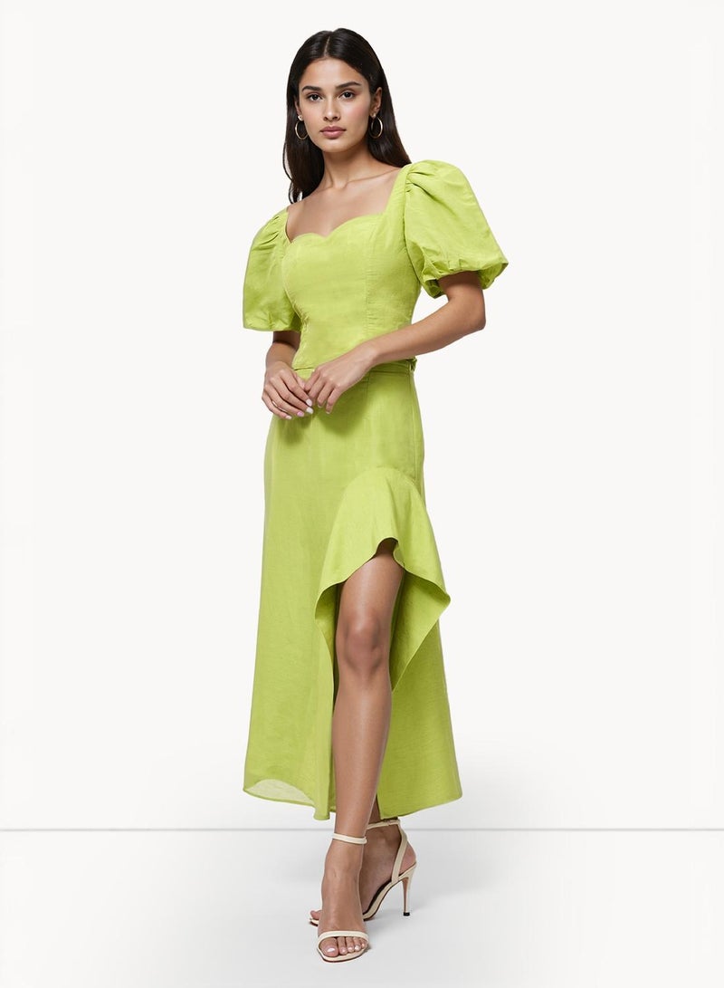 French Connection Islay Linen Midi Skirt - Image 4