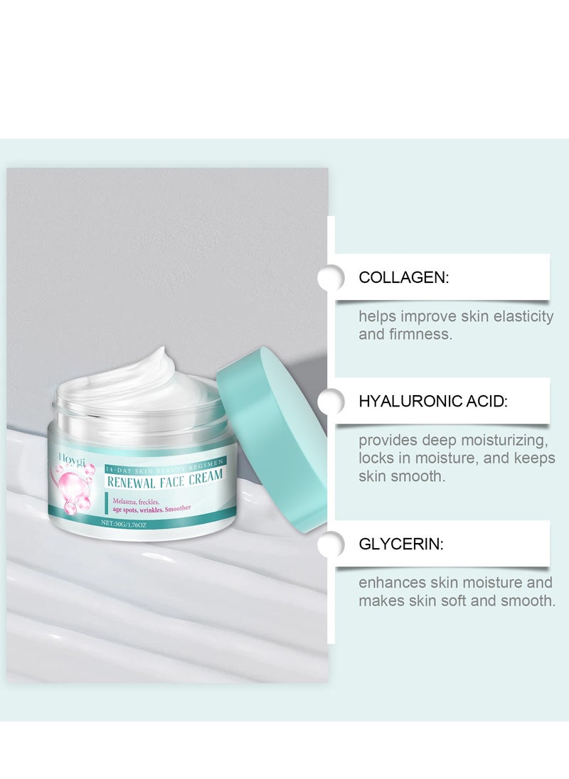 Hoygi - Renewal Face Cream, Renewal Face Cream Anti-Wrinkle Skin Repair Face Cream, Brightening Facial Cream, Dark Spots Cream,Face Wrinkle Cream for All Skin Types, Saam Face Cream Korean 50g - Image 1