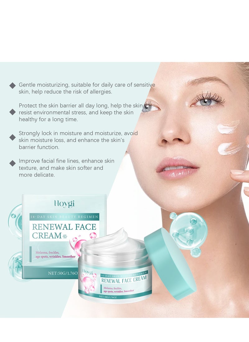 Hoygi - Renewal Face Cream, Renewal Face Cream Anti-Wrinkle Skin Repair Face Cream, Brightening Facial Cream, Dark Spots Cream,Face Wrinkle Cream for All Skin Types, Saam Face Cream Korean 50g - Image 1