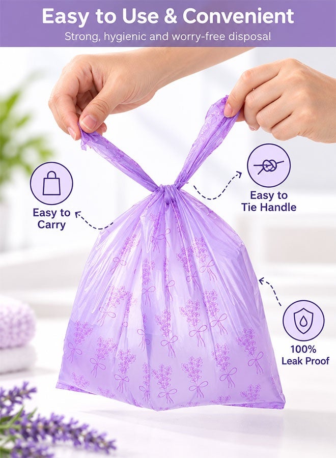 Super ZYouth 100 Bags Disposable Diaper Sacks, Odour Control Baby Nappy Disposal Bags with Easy-Tie Handles, Leak-Resistant Diaper Bags for Collecting Nappies and Rubbish, Home & Travel Use - Image 5