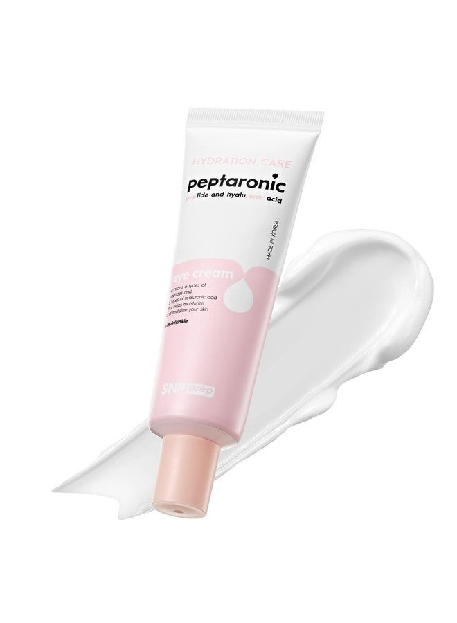 Snp 6 Peptides + 5 Hyaluronic Acid Eye Cream | Moisturizing & Soothing Under Eye Cream for Dark Circles and Puffiness | Korean Skincare Eye Repair Lotion | Peptaronic | 1.69 Fl Oz - Image 1