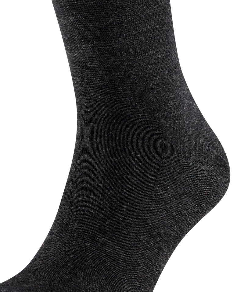 FALKE Men's Airport Knee-High Socks, Breathable, Merino Wool Cotton, Light Formal Socks, Work or Leisure Clothing, Grey (Anthracite Melange 3080), 6.5-7.5, 1 Pair - Image 4
