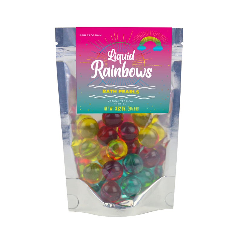 Gift Republic لؤلؤ حمام سائل قوس قزح من غيفت ريبابليك 20 حبة برائحة استوائية سحرية - Image 1