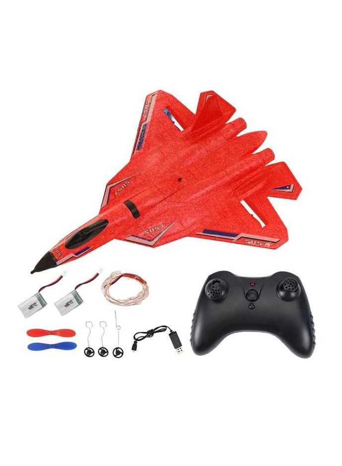 AROAQ RC Airplane F22 Land and Air Remote Control Glider RC Aircraft Jet with LED Lights Foam plane Children toys - Image 1