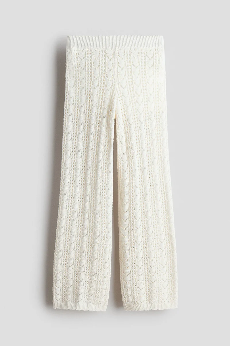 H&M Crochet-look cotton trousers