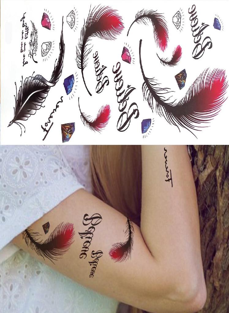 زهرة الفاوانيا الوشم ملصقا زهرة ماء الوشم