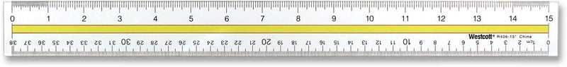 Westcott Westcott Acrylic Data Highlight Reading Ruler With Tinted Guide 15 Clear - Image 1